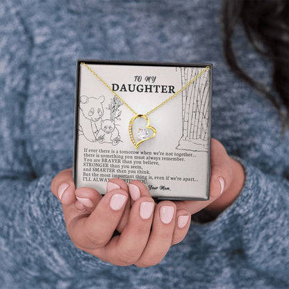 To My Daughter - Even If We're Apart | Artisan Crafted 14k Gold Forever Love Heart Necklace