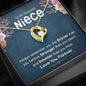 To My Beautiful Niece - Love You Forever | Stunning 14k Gold Forever Love Heart Necklace