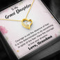 To my Grand Daughter - Live Your Dreams (Love, Grandma) | Stunning 14k Gold Forever Love Heart Necklace