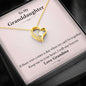 To My Grand Daughter - I Will Stay Forever (Love, Grandma) |  Stunning 14k Gold Forever Love Heart Necklace