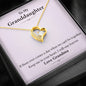 To My Grand Daughter - I Will Stay Forever (Love, Grandma) | Stunning 14k Gold Forever Love Heart Necklace