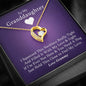 To My Grand Daughter - If I'm Ever Not Here (Love, Grammy) | Stunning 14k Gold Forever Love Heart Necklace