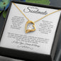 Soulmate Gift for Wife or Girlfriend, Fiance, 5th Anniversary Gift for Her, 14k White Gold Necklace