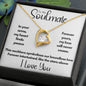 To My Soulmate - In Your Arms | 14k White Gold and Stainless Steel Forever Love Heart