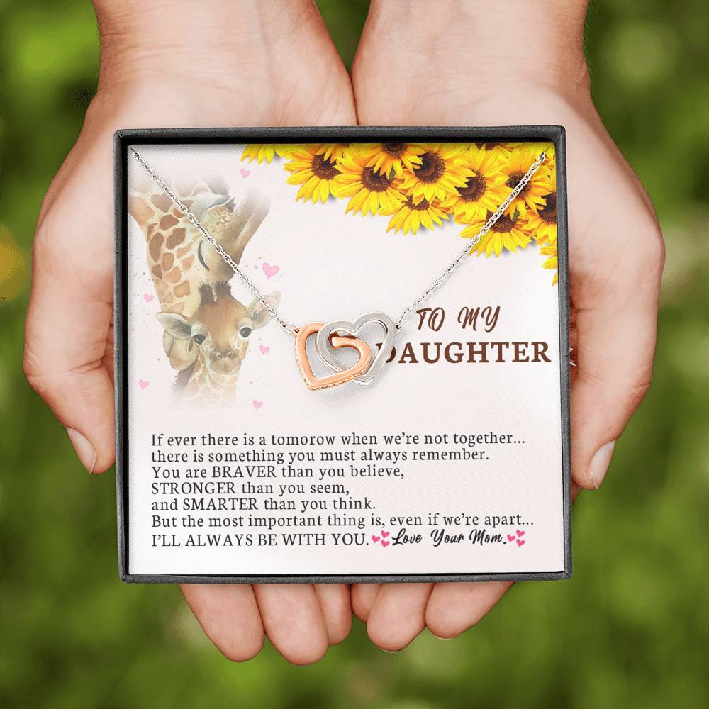 To My Daughter - When We Are Not Together (Love, Your Mom) |  Beautiful 14k Gold Forever Family Locked Hearts
