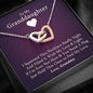 To My Daughter - If You Need A Hug (Love, Grandma) | Beautiful 14k Gold Forever Family Locked Hearts