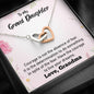 To My Grand Daughter - Have Courage To Live Your Dreams (Love, Grandma) | Beautiful 14k Gold Forever Family Locked Hearts