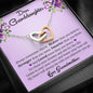 Dear Grand Daughter - Go Chase Your Dreams | Beautiful 14k Gold Forever Family Locked Hearts