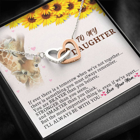 To My Daughter - When We Are Not Together (Love, Your Mom) |  Beautiful 14k Gold Forever Family Locked Hearts