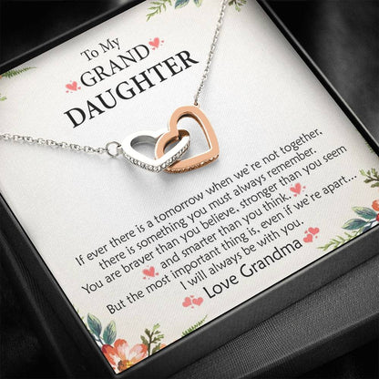 To My Grand Daughter - Something You Must Always Remember | Beautiful 14k Gold Forever Family Locked Hearts