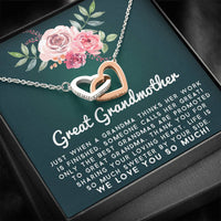 Great Grand Mother - Sweeter By Your Side | Beautiful 14k Gold Forever Family Locked Hearts