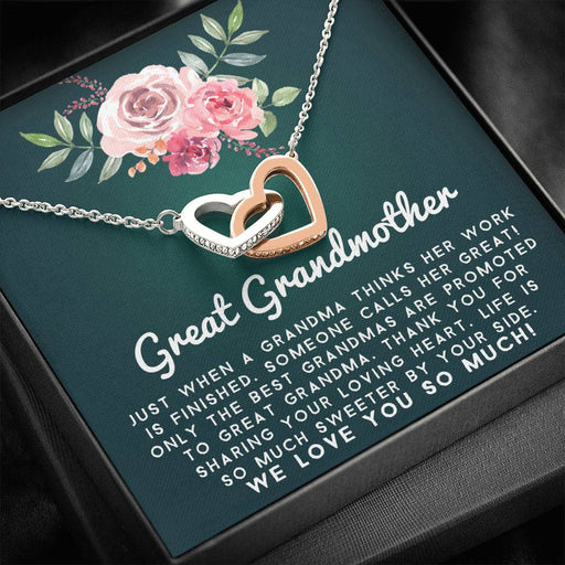 Great Grand Mother - Sweeter By Your Side | Beautiful 14k Gold Forever Family Locked Hearts Standard Box