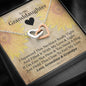 To My Grand Daughter - If You Need A Hug (Love, Grandma & Grandpa) | Beautiful 14k Gold Forever Family Locked Hearts
