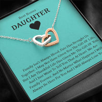 Best Bonus Daughter - Fate Has Brought Us Together | Beautiful 14k Gold Forever Family Locked Hearts