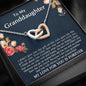 To My Grand Daughter - My Love Will Follow You |  Beautiful 14k Gold Forever Family Locked Hearts