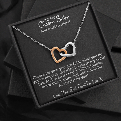 No Friend As Special As You - Best Friend Necklace | Interlocking Hearts Unbreakable Bond Necklace and Gift Box