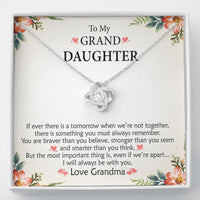 To My Grand Daughter - When We're Not Together (Love, Grandma) | Artisan Crafted 14k Gold Family Knot Necklace