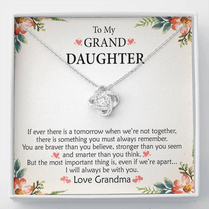 To My Grand Daughter - When We're Not Together (Love, Grandma) | Artisan Crafted 14k Gold Family Knot Necklace