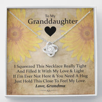 To My Grand Daughter - If I'm Ever Not Here | Stunning Artisan & Handcrafted 14k Brilliant Gold Family Knot Necklace