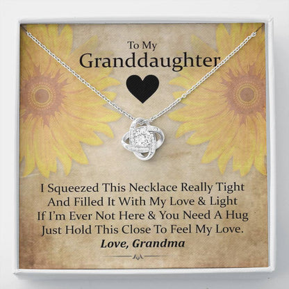 To My Grand Daughter - If I'm Ever Not Here | Stunning Artisan & Handcrafted 14k Brilliant Gold Family Knot Necklace