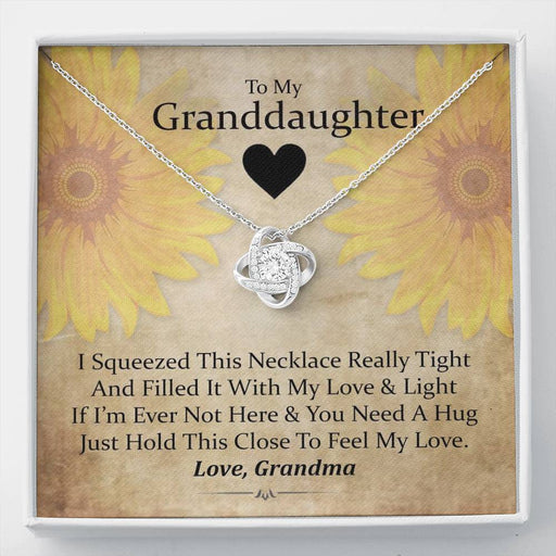 To My Grand Daughter - If I'm Ever Not Here | Stunning Artisan & Handcrafted 14k Brilliant Gold Family Knot Necklace Standard Box