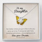 To My Daughter - Live Your Dreams | Artisan Crafted 14k Gold Family Knot Necklace