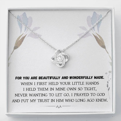 For You Are Beautifully And Wonderfully Made | Stunning Artisan Crafted 14k Gold Family Knot Necklace