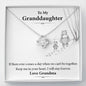 To My Grand Daughter - When We Can't Be Together (Love, Grandma) | Artisan Crafted 14k White Gold Family Knot Necklace