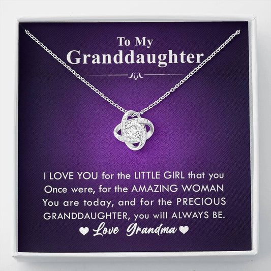 To My Grand Daughter - For the Amazing Woman You Are Today | Artisan Crafted 14k Gold Knot Family Necklace