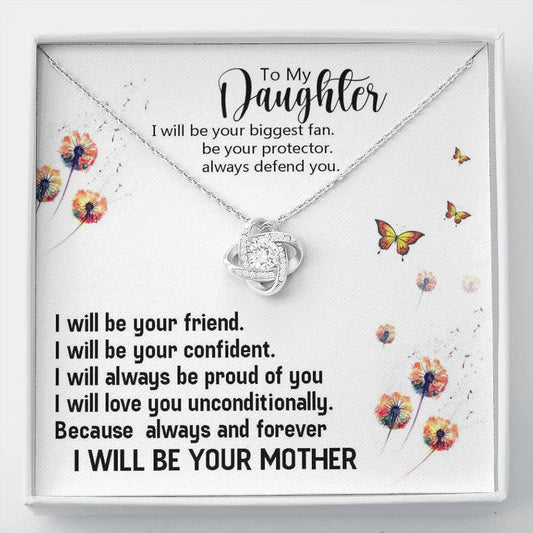 To My Daughter - Your Biggest Fan | Stunning Artisan Crafted 14k Gold Family Knot Necklace