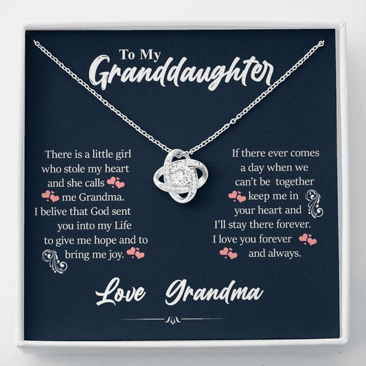 To My Grand Daughter - God Sent You in My Life | Artisan Crafted 14k Gold Family Knot Necklace
