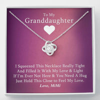 To My Grand Daughter - If You Need A Hug (Love Mimi) | Artisan Crafted 14k Gold Family Knot Necklace