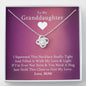 To My Grand Daughter - If You Need A Hug (Love Mimi) | Artisan Crafted 14k Gold Family Knot Necklace