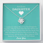 Best Bonus Daughter - Fate Has Brought Us Together | Stunning Artisan Crafted 14k Gold Family Knot Necklace