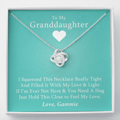 To My Grand Daughter - If I'm Ever Not Here (Love Gammie) | Artisan Crafted 14k Brilliant Gold Family Knot Necklace Standard Box