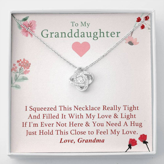 To My Grand Daughter - Feel My Love | Handcrafted 14k Family Knot Necklace & Free Gift Card