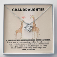 To My Grand Daughter - A Grand Mother's Treasure | Handcrafted 14k White Gold Family Knot Necklace