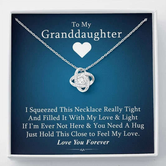To My Grand Daughter - If I'm Ever Not Here | Artisan Crafted 14k Gold Eternal Knot Necklace