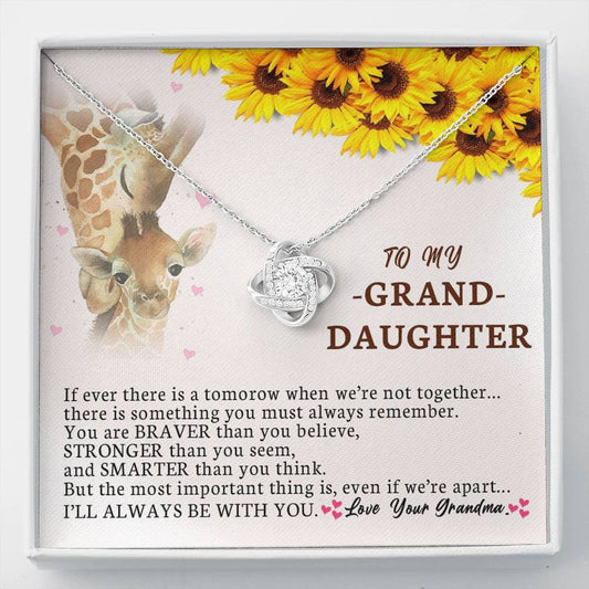 To My Grand Daughter - I'll Always Be With You | Artisan Crafted 14k Gold Family Knot Necklace