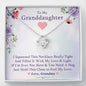 To My Grand Daughter - If I'm Not Here (Purple Floral Card) | Handcrafted 14k Brilliant Family Knot Necklace