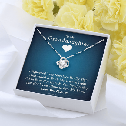 To My Grand Daughter - If I'm Ever Not Here | Artisan Crafted 14k Gold Eternal Knot Necklace