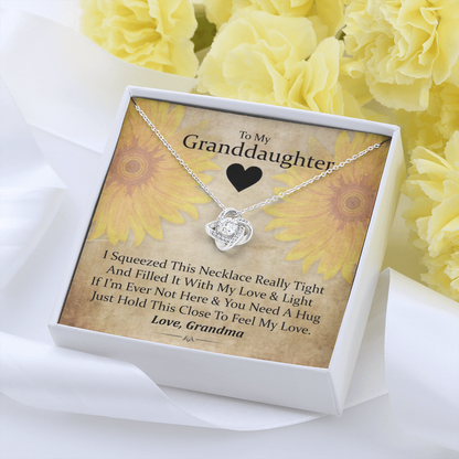 To My Grand Daughter - If I'm Ever Not Here | Stunning Artisan & Handcrafted 14k Brilliant Gold Family Knot Necklace