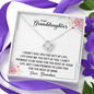 To My Granddaughter - Promise to Love You | Beautiful 14k White Gold Family Forever Love Knot | Granddaughter Keepsake Gift w/ Message Card