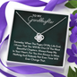 To My Granddaughter - You'll Be In My Heart | Beautiful 14k White Gold Family Forever Love Knot | Granddaughter Keepsake Gift w/ Message Card