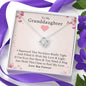 To My Grand Daughter - If You Need A Hug | Handcrafted 14k White Gold Family Knot Necklace