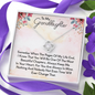 To My Granddaughter - You'll Be In My Heart | Beautiful 14k White Gold Family Forever Love Knot | Granddaughter Keepsake Gift w/ Message Card