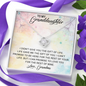 To My Granddaughter - Promise to Love You | Beautiful 14k White Gold Family Forever Love Knot | Granddaughter Keepsake Gift w/ Message Card