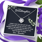 To My Granddaughter - Life Gave Me You | Beautiful 14k White Gold Family Forever Love Knot | Granddaughter Keepsake Gift w/ Message Card