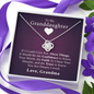 To My Granddaughter, Three Things I'd Give You | 14k White Gold Necklace Stainless Steel