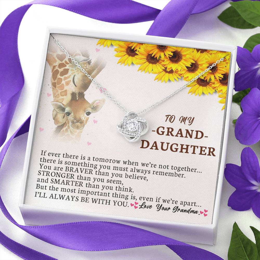 To My Grand Daughter - I'll Always Be With You | Artisan Crafted 14k Gold Family Knot Necklace